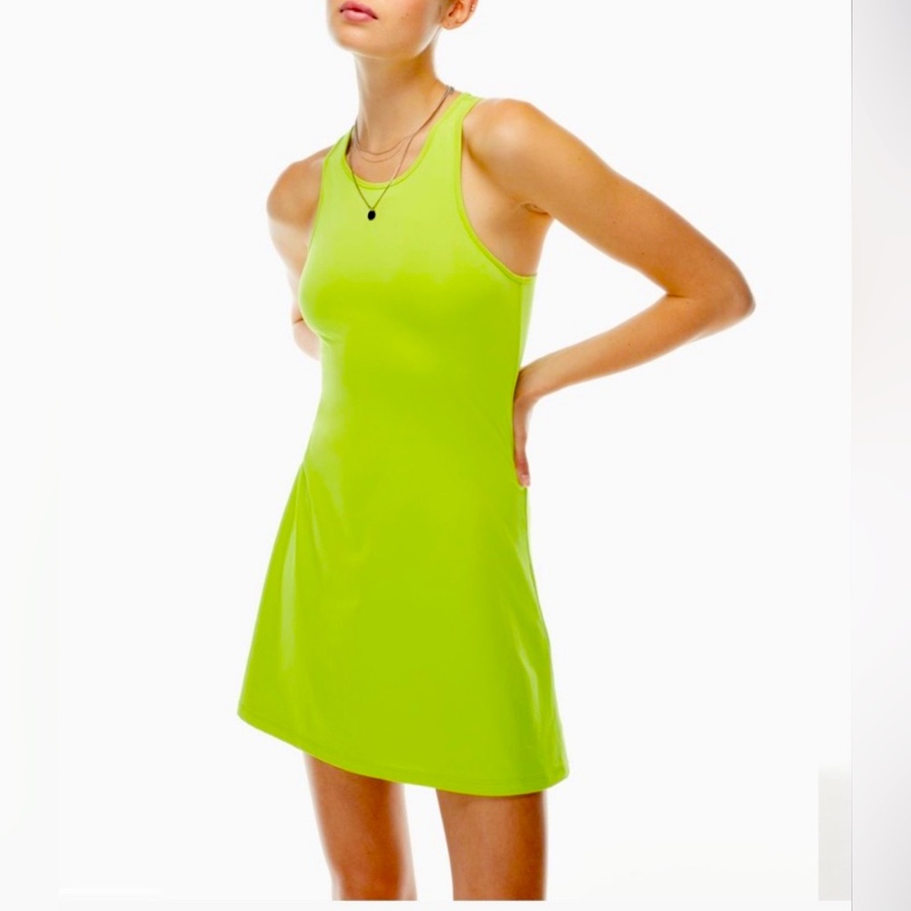 Aritzia Sunday Best Chartreuse Green Odette Tennis Dress Size 2XS